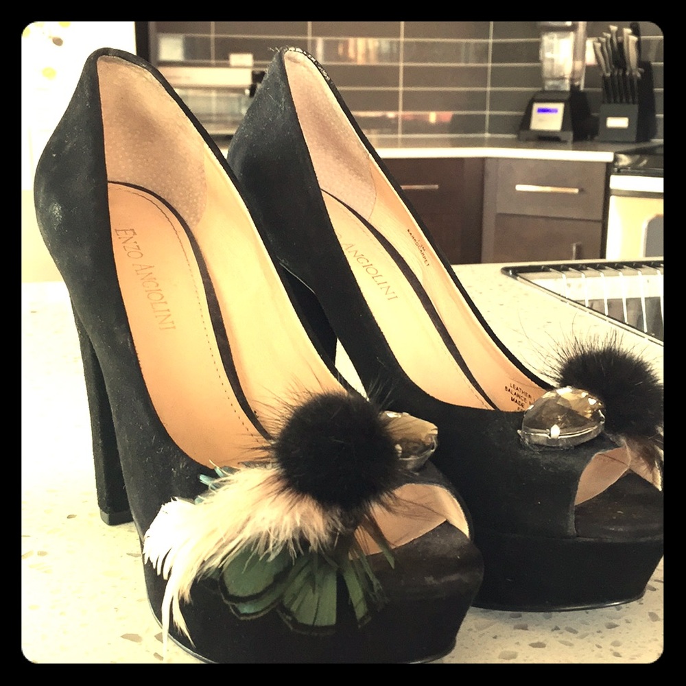 Enzo Angiolini Red Carpet Suede Pumps